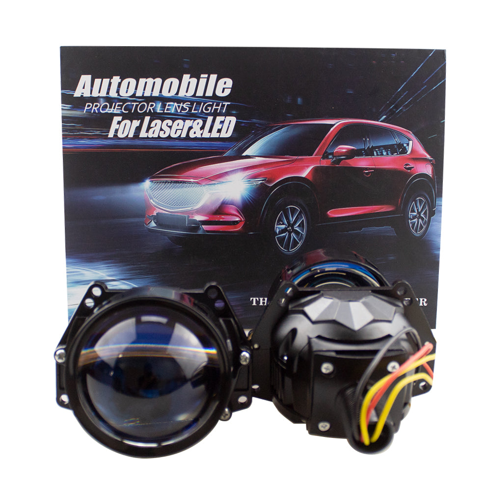 2 pieces 3-Inch LED Projector Lens,Car Headlight Retrofit 60W 5500LM 6000K-Focus Beam with Sharp Cut off Line No Blind Oncoming Car, Upgrade LED Bi-light Projector Lens