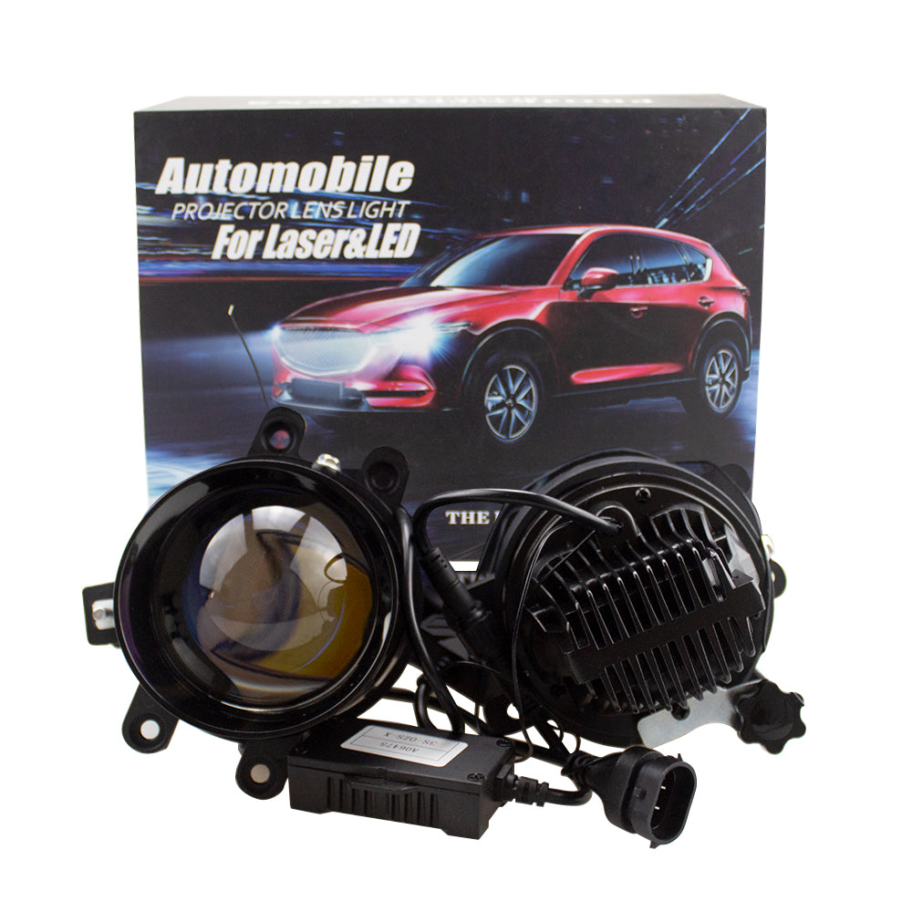 3-inch  BI-light 40W LED fog lamp lens Round LED Fog Lights Assembly for 2016-2023 Toyota Tacoma, 2014-2023 4Runner, 2014-2019 Tundra, 2007-2014 Camry, 2006-2012 RAV4, 2006-2013 Yaris, 2008-2013 Lexus IS-F, Front Bumper Driving Lamp