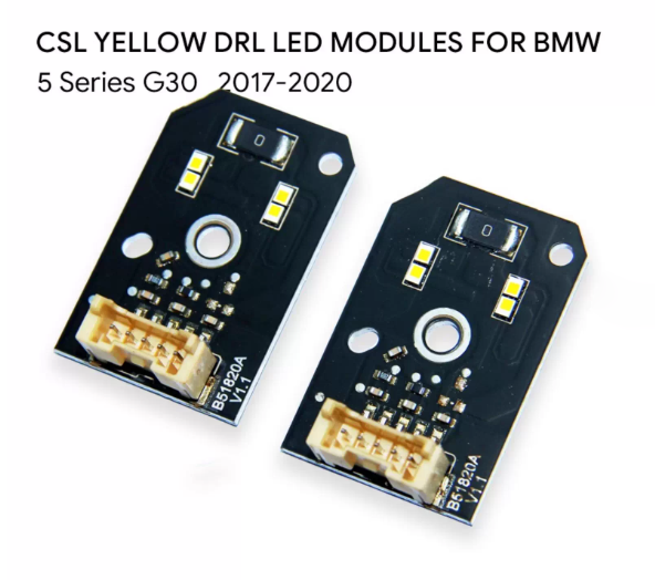 Generic 2Pcs yellow DRL Angel Eyes LED Modules 63117214934 Set Compatible with 2018 2019 2020 G30 530e 540i G38 F90 M5 G31 G32 GT Non-Adaptive LED Daytime Running Headlight, DRL Modules, Red