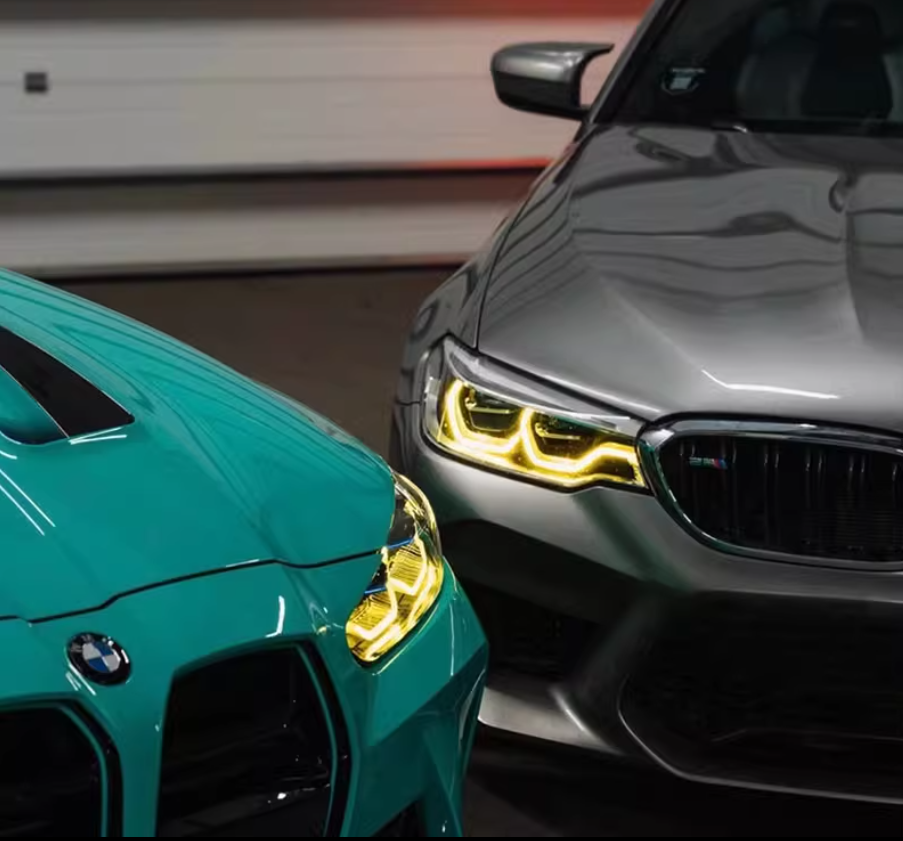 Generic 2Pcs yellow DRL Angel Eyes LED Modules 63117214934 Set Compatible with 2018 2019 2020 G30 530e 540i G38 F90 M5 G31 G32 GT Non-Adaptive LED Daytime Running Headlight, DRL Modules, Red