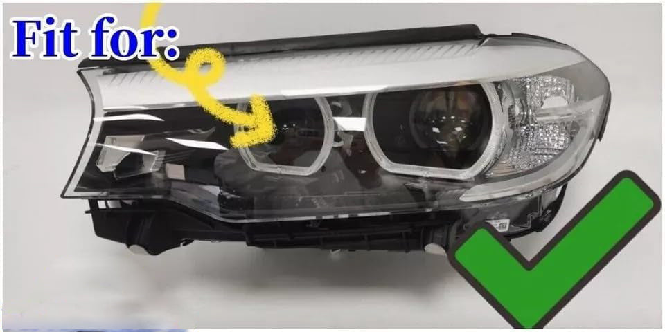 Generic 2Pcs yellow DRL Angel Eyes LED Modules 63117214934 Set Compatible with 2018 2019 2020 G30 530e 540i G38 F90 M5 G31 G32 GT Non-Adaptive LED Daytime Running Headlight, DRL Modules, Red