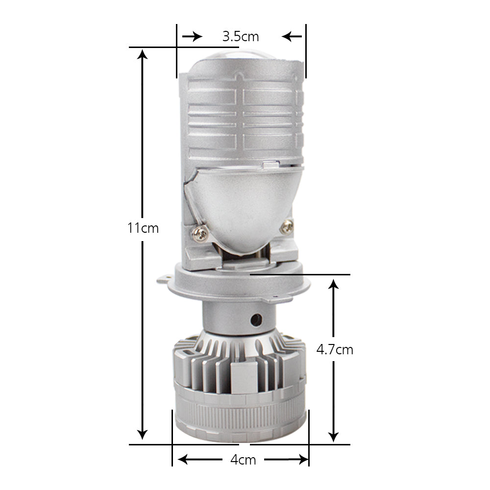 2Pcs H4/9003/HB2 LED Headlight Bulbs with Mini Projector Lens Canbus Hi/Lo Beam Solve Astigmatism Problem 16000 lumens LED Headlight Kit for Headlight Retrofits or Fog Lamp Upgrade P80