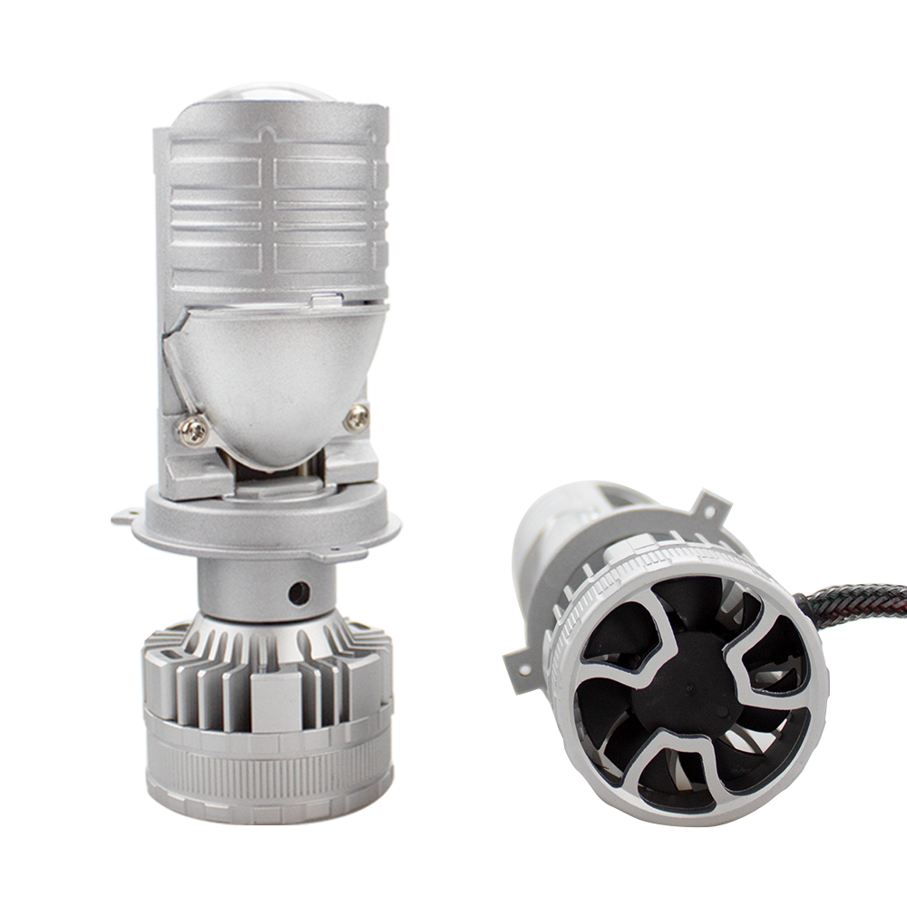 2Pcs H4/9003/HB2 LED Headlight Bulbs with Mini Projector Lens Canbus Hi/Lo Beam Solve Astigmatism Problem 16000 lumens LED Headlight Kit for Headlight Retrofits or Fog Lamp Upgrade P80