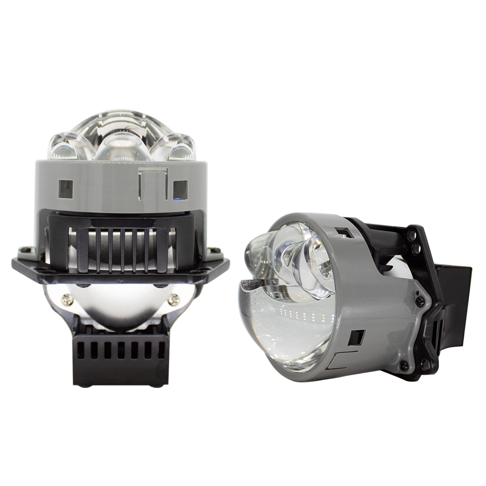 3-inch Tri-laser point LED BI-light lens Retrofit Kit  140W 20,000LM 6000K White Focus Beam Clear Cut Off Line for Headlights Car Motorcycle Headlight Retrofit