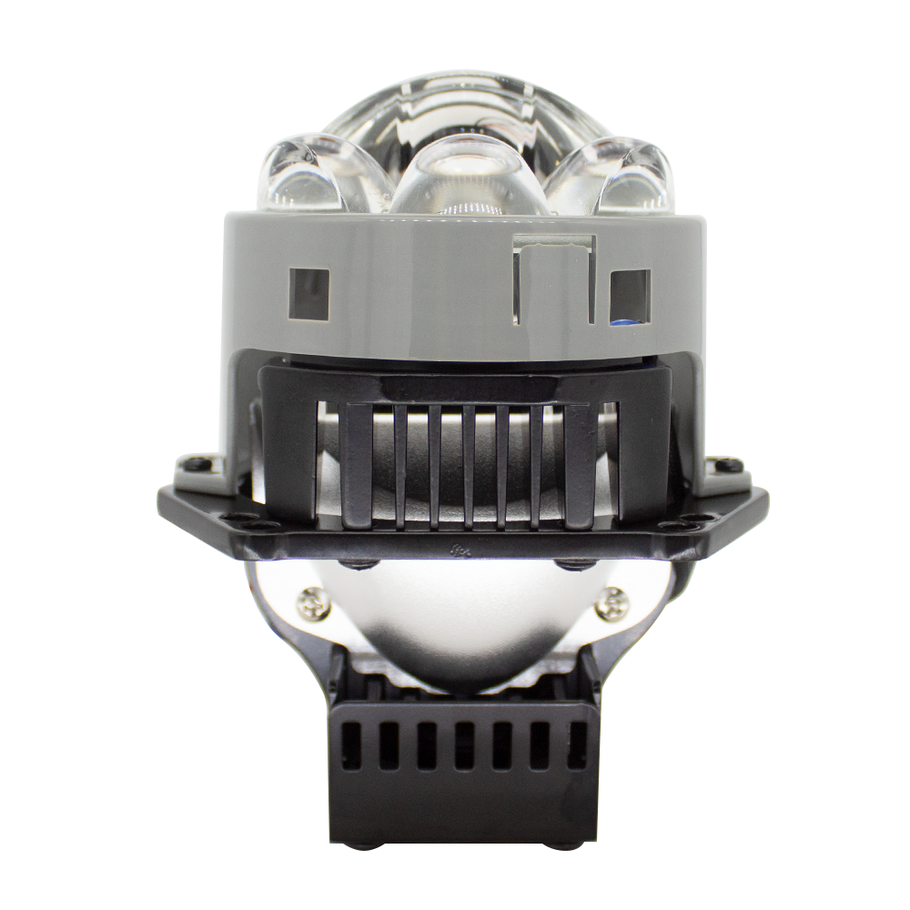 3-inch Tri-laser point LED BI-light lens Retrofit Kit  140W 20,000LM 6000K White Focus Beam Clear Cut Off Line for Headlights Car Motorcycle Headlight Retrofit