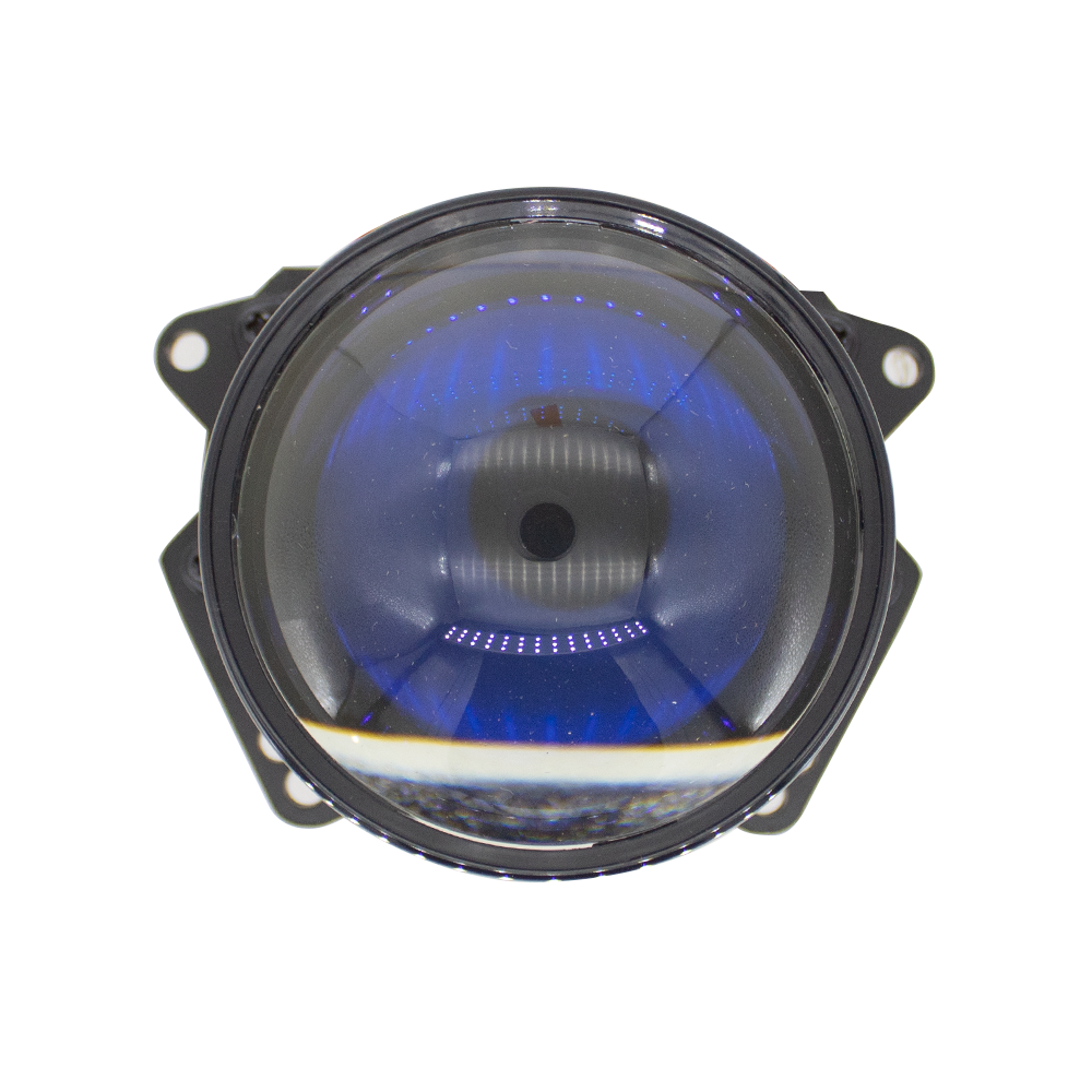 2 pieces 3-inch  BI-light 55W LED lens project   6000K blue glass  super white
