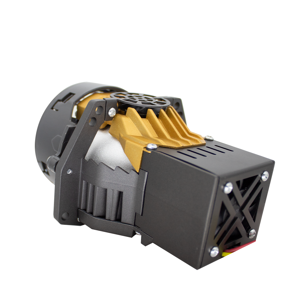 3-inch double cup+fan+laser LED BI-light lens kit  Car Headlight Retrofit 65W 13000LM 6000K-Focus Beam with Sharp Cut off Line No Blind Oncoming Car, Upgrade LED Bi-light Projector Lens