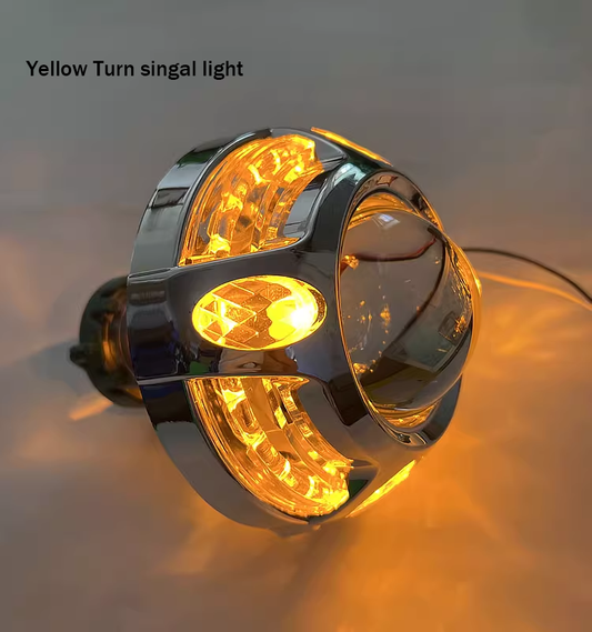 2X Headlight LED Angel Eye light shade Palamera-style crystal cover For 2.5" 3.0" Bi xenon Projector Len Hella3 5 Q5 Covers Bezels