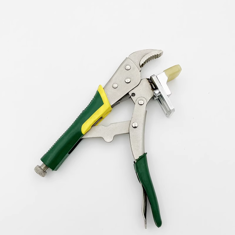 Professional car headlight sealing self-locking stainless steel pliers with silicone protective cover handle fixing plier