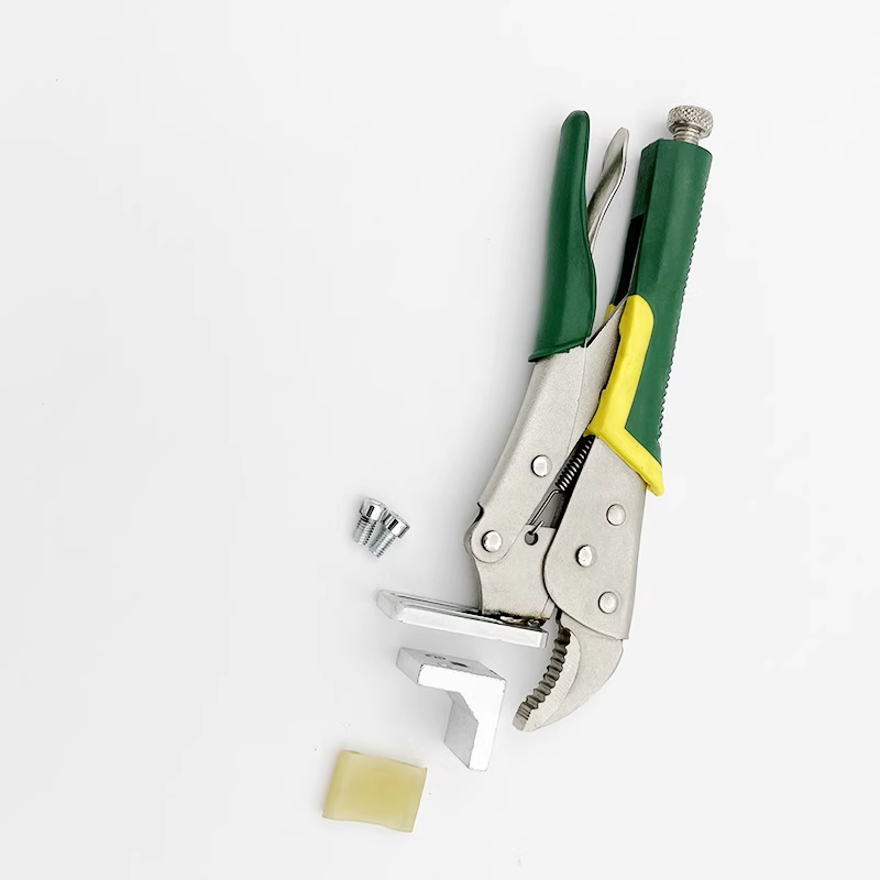 Professional car headlight sealing self-locking stainless steel pliers with silicone protective cover handle fixing plier