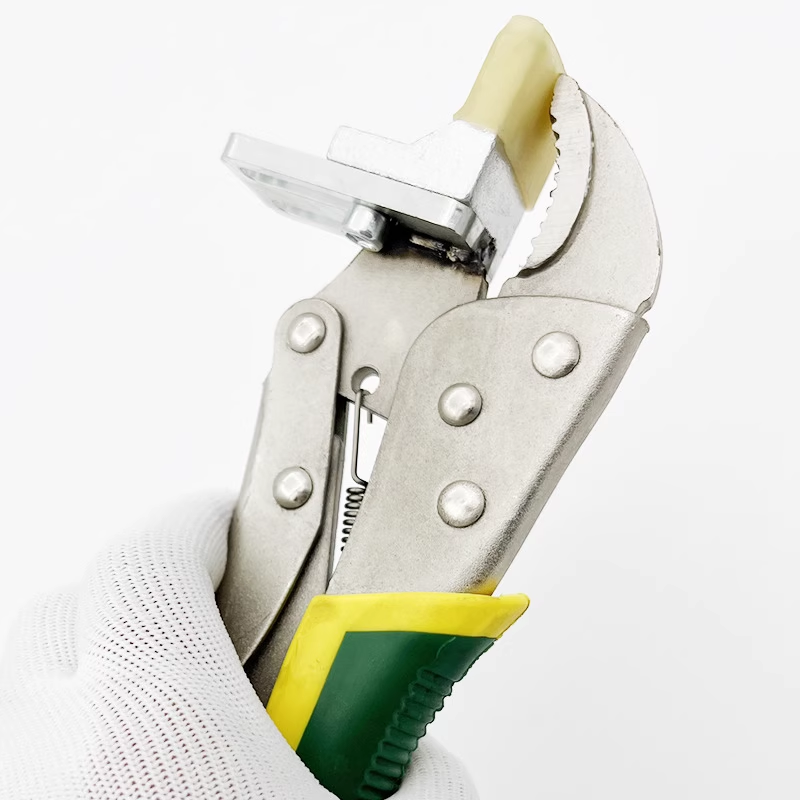 Professional car headlight sealing self-locking stainless steel pliers with silicone protective cover handle fixing plier