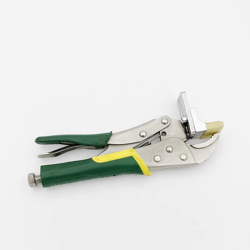 Professional car headlight sealing self-locking stainless steel pliers with silicone protective cover handle fixing plier