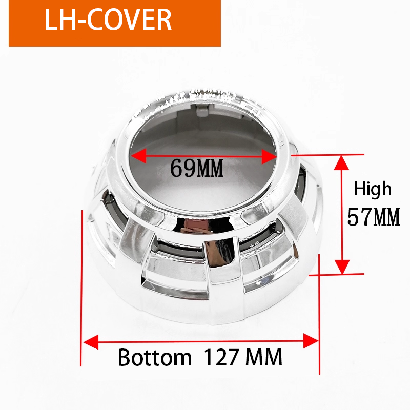 2pcs x 3.0-inch automotive LED lens Q5 Hella3 5 bi-xenon lens retrofit decorative cover, 3-inch and 2.5-inch lightshade cover cover.